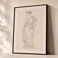 Modern Statue Silhouette Poster