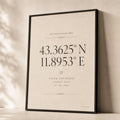 Wedding Coordinates Custom Poster
