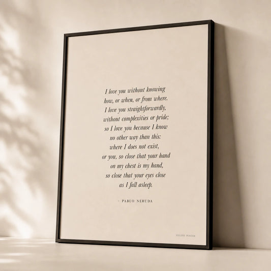 Love Letter Excerpt Poster — Personalized love letter excerpt elegant Playfair italic, premium hero shot, Atelier Poster
