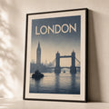 London Foggy Skyline Poster