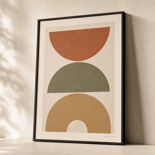 Earth Tone Trio Gallery Poster — Three coordinated earth-tone trio gallery set matching, premium hero shot, Atelier Poster