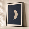 Deep Navy Moon Poster
