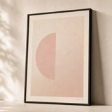 Pale Pink Half-Moon Soft Poster — Pale pink half-moon soft pastel feminine minimalist, premium hero shot, Atelier Poster