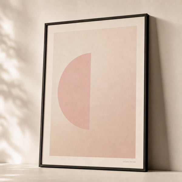 Pale Pink Half-Moon Soft Poster