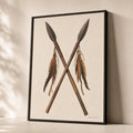 Tribal Spear Pair Poster