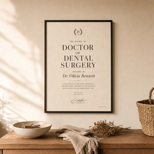 Custom Achievement Custom Poster — Personalized achievement custom milestone elegant Playfair, lifestyle in interior, Atelier Poster