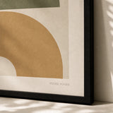 Earth Tone Trio Gallery Poster — Three coordinated earth-tone trio gallery set matching, close-up detail of print, Atelier Poster