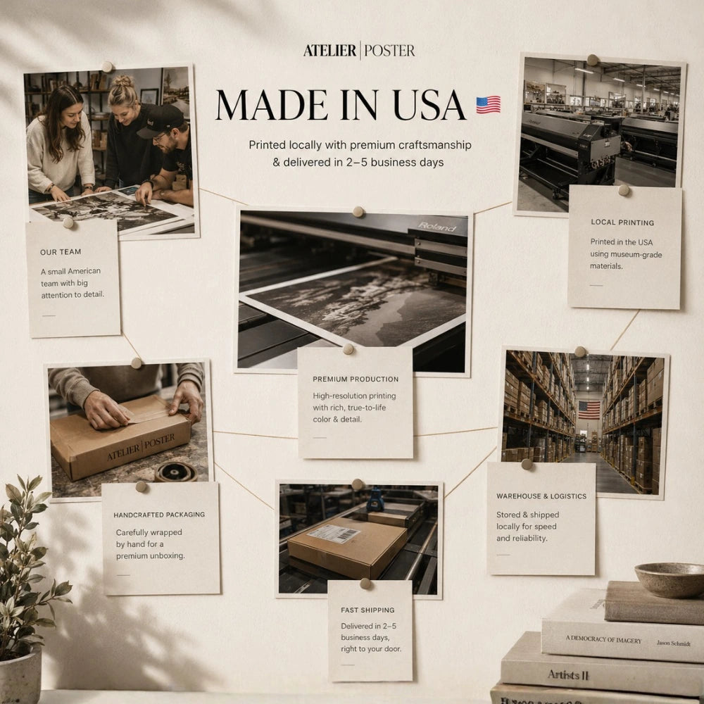 Atelier Poster — Made In USA, Printed Locally with Premium Craftsmanship